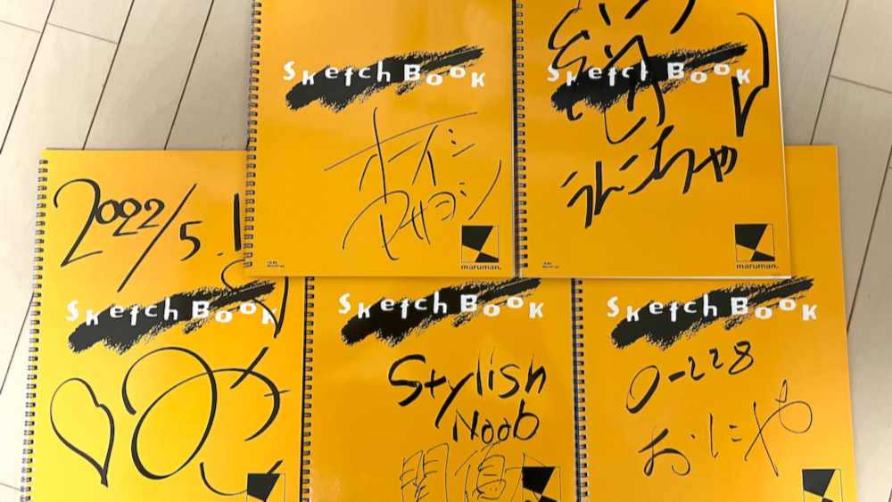 受付終了】オーイシ,加藤,みゃこ,おにや,スタヌ サイン入りスケッチ